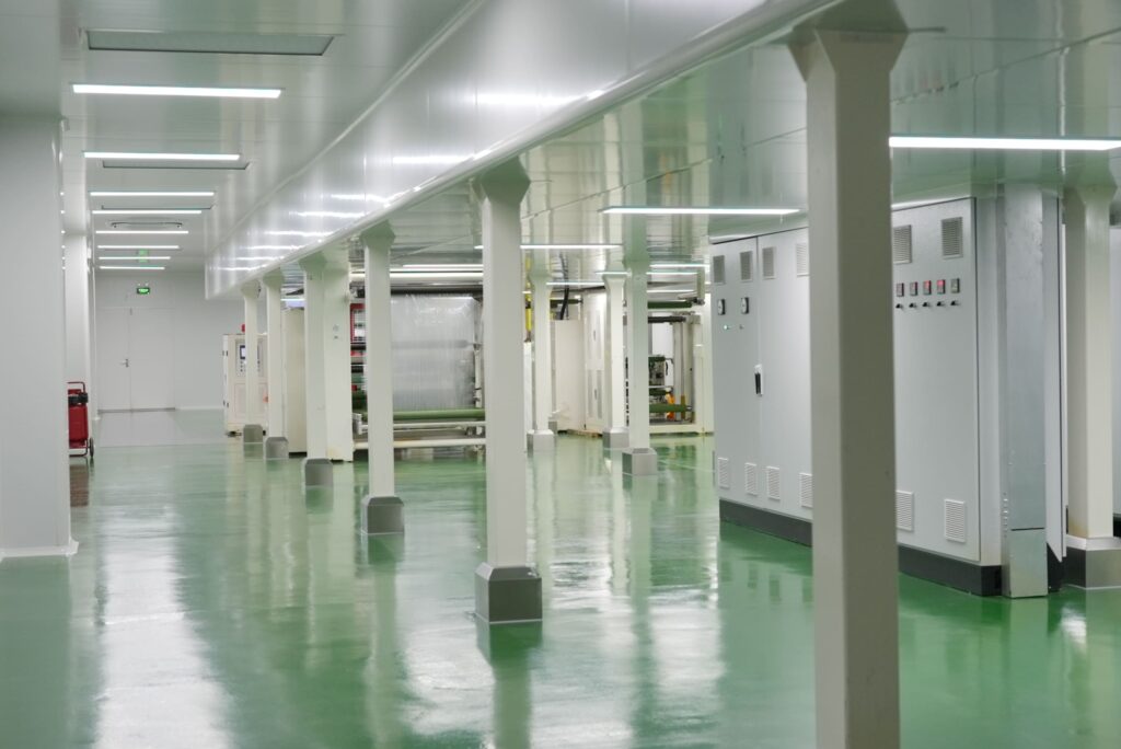 Interior of the tape manufacturing facility