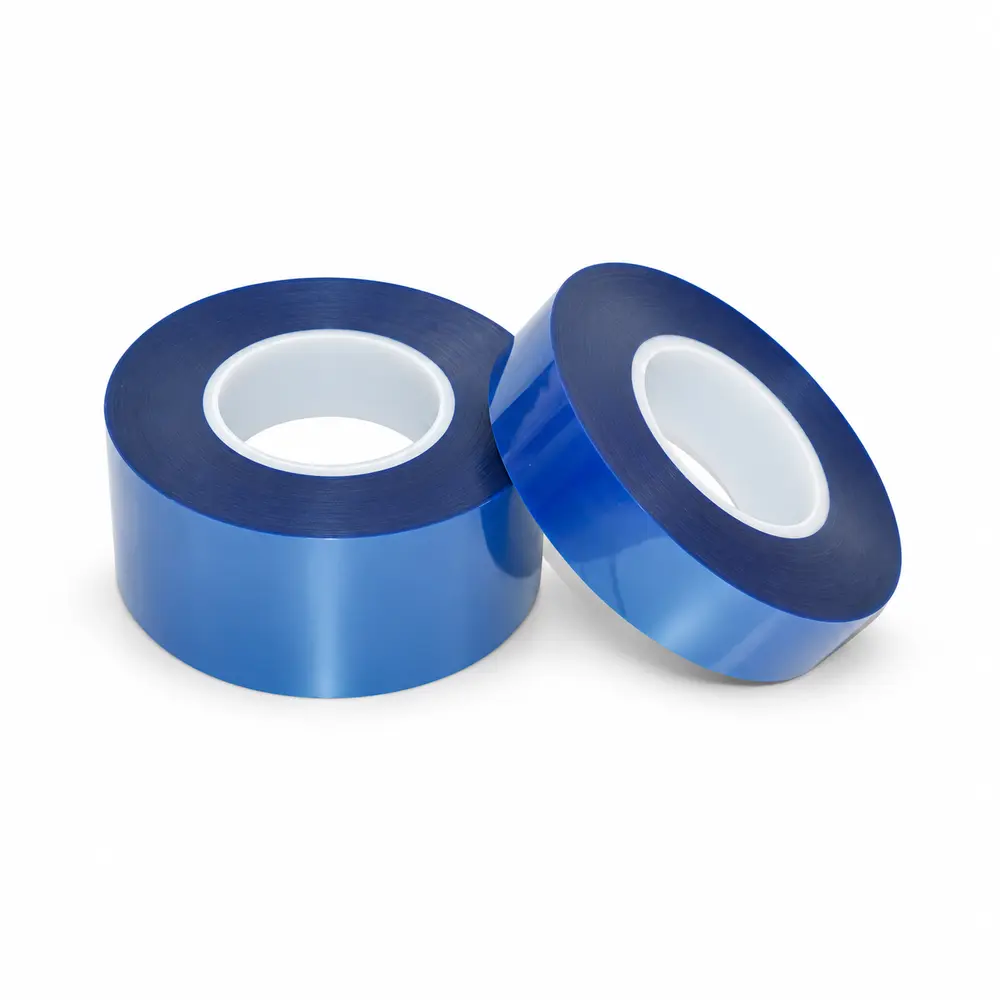Blue PET tape rolls