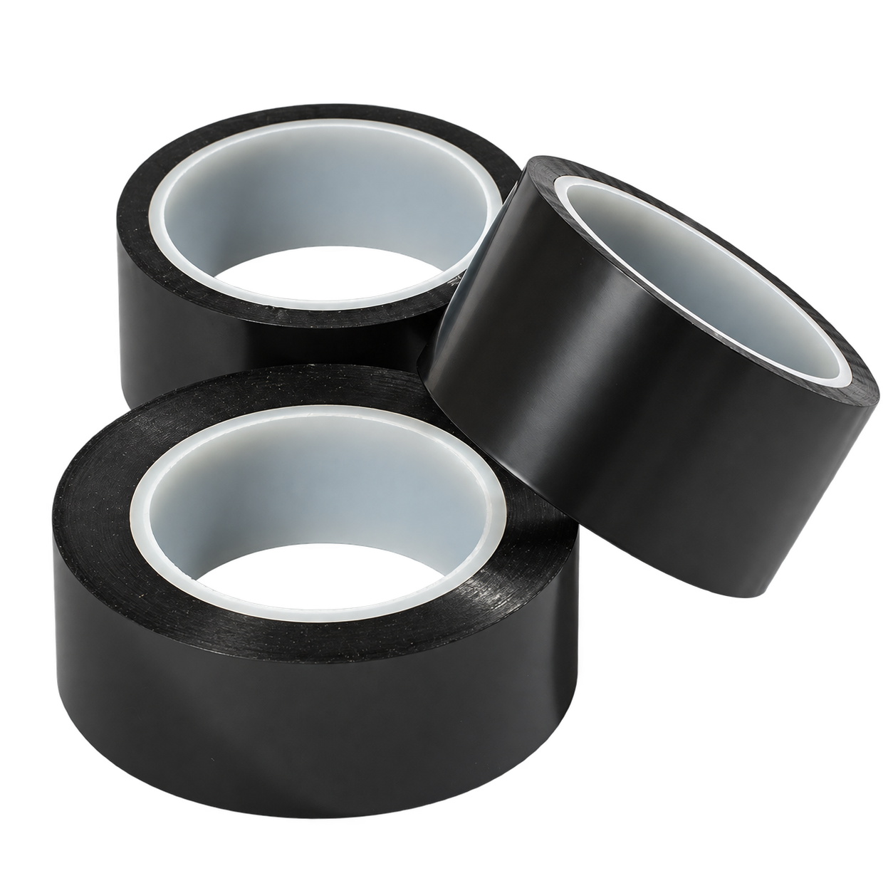 Black polyimide tape rolls for industrial masking